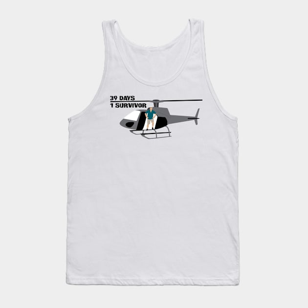 Jeff Probst Helicopter Cartoon Tank Top by katietedesco